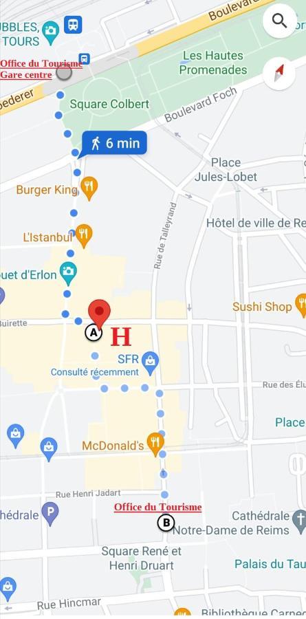 Hotel Des Arcades Reims Bagian luar foto